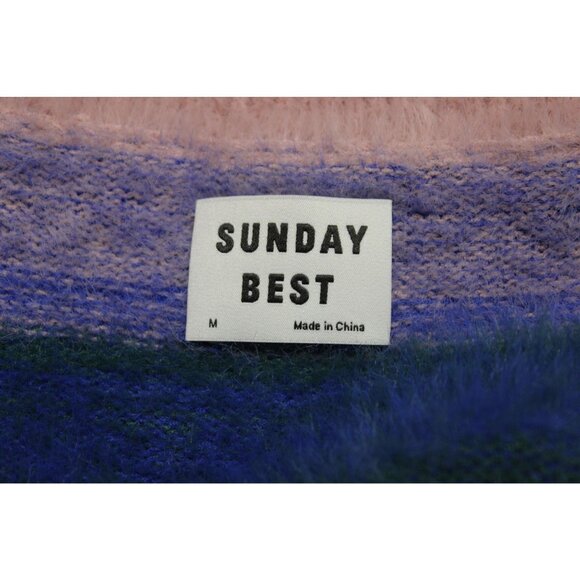 Aritzia Sunday Best women's kitten v-neck fuzzy‎ knit crop sweater M - Picture 7 of 11